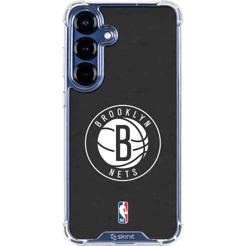 NBA Brooklyn Nets Distressed Galaxy S25 Clear Case